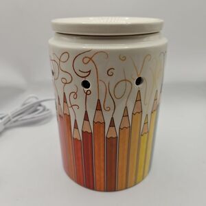 Scentsy Colorgraphy Wax Warmer Rainbow Colored Pencils Design Teacher Artist